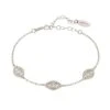 Latelita Triple Elliptical Eyes Bracelet Silver