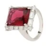 Latelita Tudor Silver Ring Ruby
