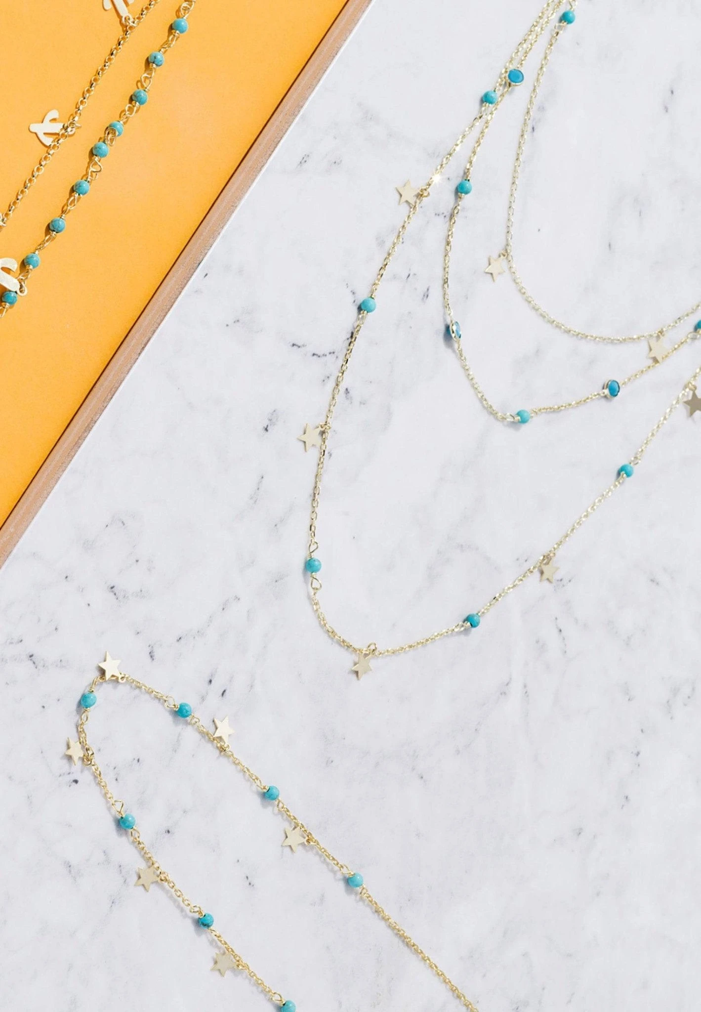 Latelita Turquoise Star Choker Necklace Gold 4 Latelita Turquoise Star Choker Necklace Gold - Image 4