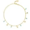 Latelita Turquoise Star Gemstone Bracelet Gold