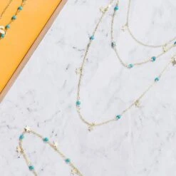 Latelita Turquoise Star Multi Strand Gemstone Necklace Gold 8 Latelita Turquoise Star Multi Strand Gemstone Necklace Gold -Ornavique Sales turquoise star multi strand gemstone necklace gold 306948