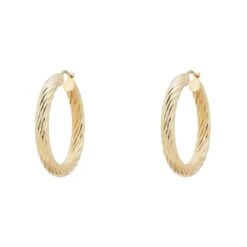 Latelita Twisted Creole Hoop Earrings Gold -Ornavique Sales twisted creole hoop earrings gold 400213