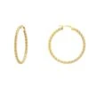 Latelita Twisted Flax Large Hoop Earrings Gold