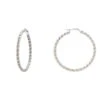 Latelita Twisted Flax Large Hoop Earrings Silver