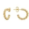 Latelita Twisted Rope Hoop Earrings Gold