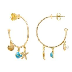 Latelita Under The Sea Hoop Earrings Gold 7 Latelita Under The Sea Hoop Earrings Gold -Ornavique Sales under the sea hoop earrings gold 639303