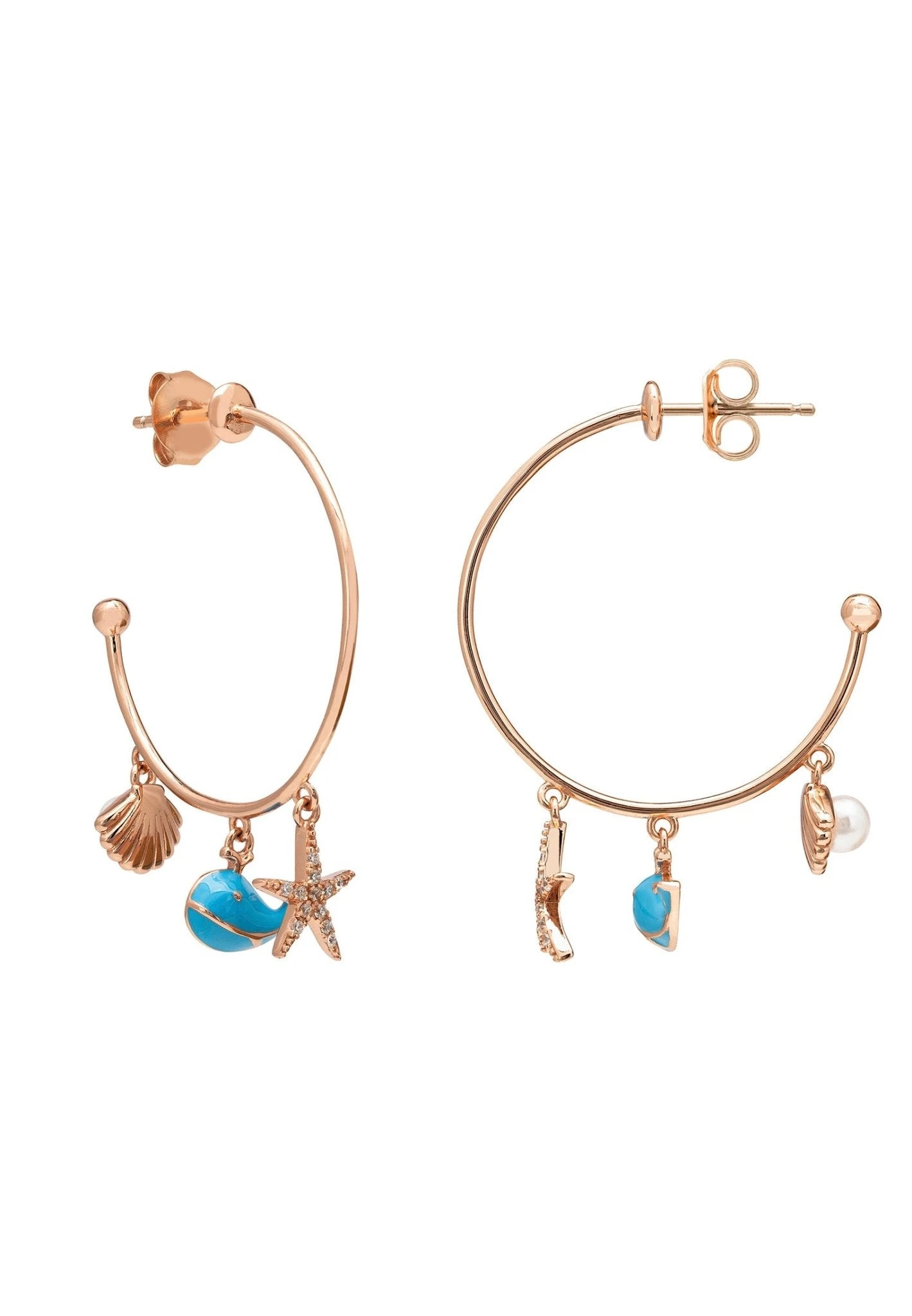 Latelita Under The Sea Hoop Earrings Rosegold 3 Latelita Under The Sea Hoop Earrings Rosegold - Image 3