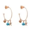 Latelita Under The Sea Hoop Earrings Rosegold