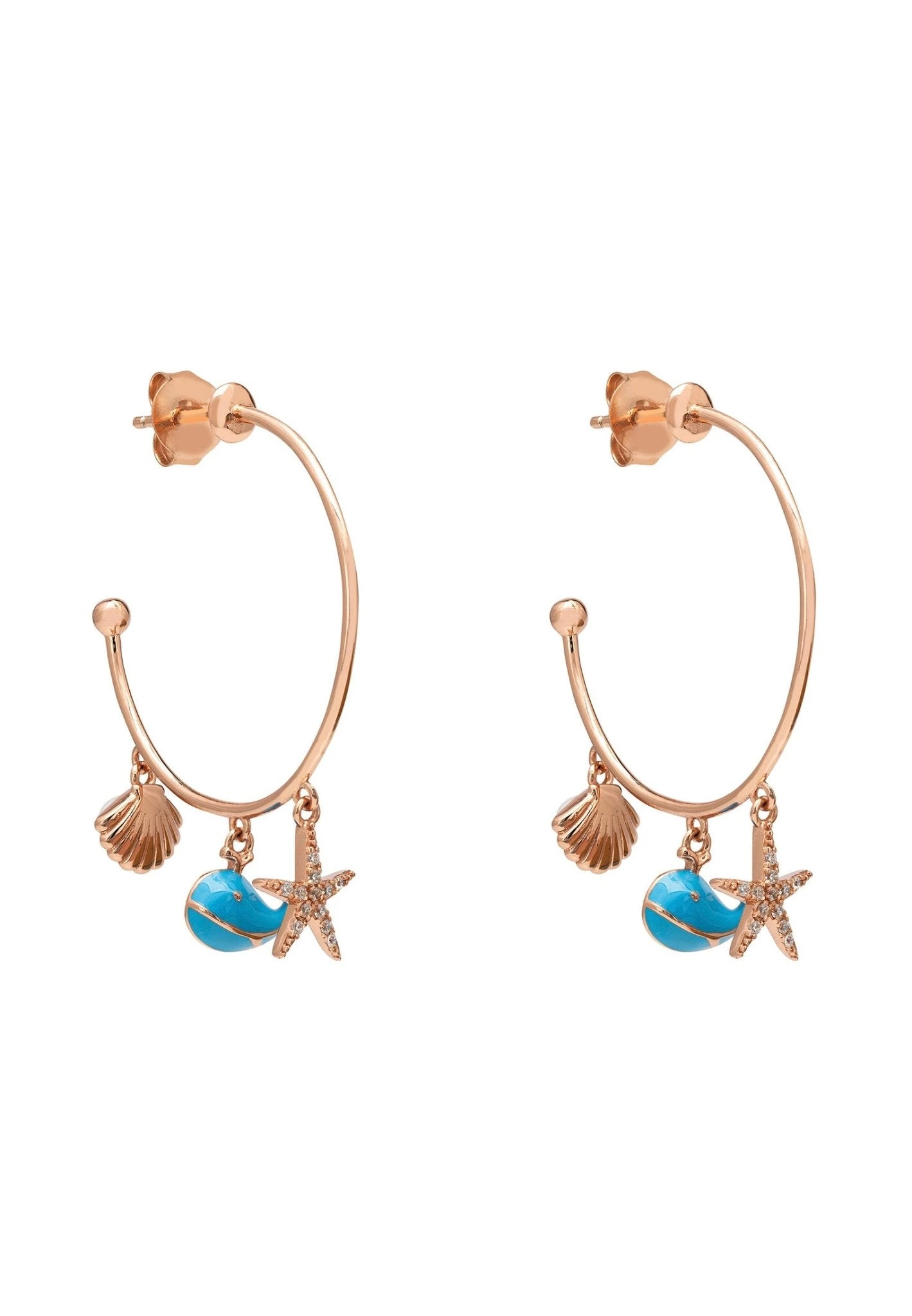 Latelita Under The Sea Hoop Earrings Rosegold 1 Latelita Under The Sea Hoop Earrings Rosegold