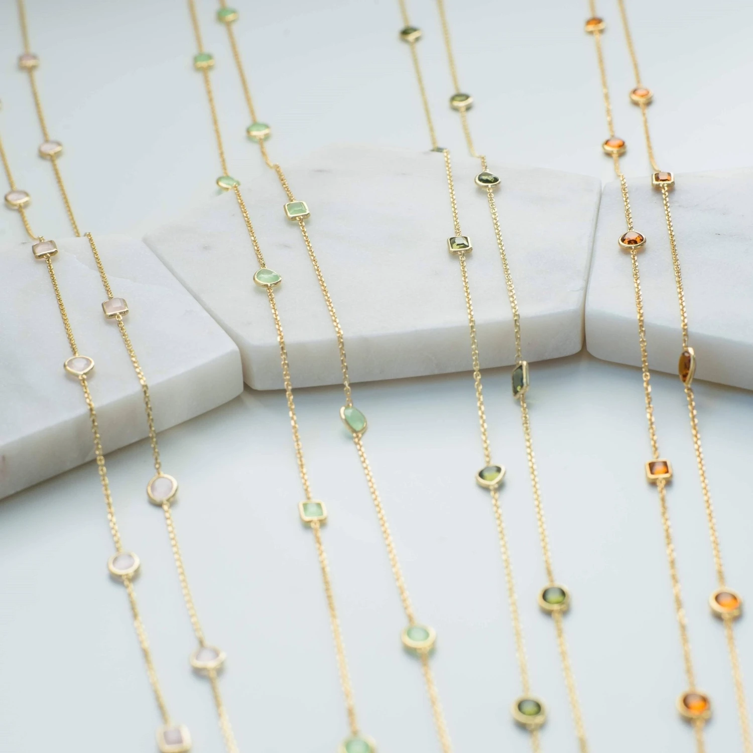 Latelita Venice 120Cm Long Chain Necklace Gold Peridot 4 Latelita Venice 120Cm Long Chain Necklace Gold Peridot - Image 4