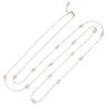 Latelita Venice 120Cm Long Chain Necklace Rosegold Rose Quartz