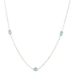 Latelita Venice 120Cm Long Chain Necklace Silver Blue Topaz -Ornavique Sales venice 120cm long chain necklace silver blue topaz 980823