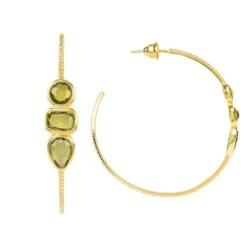 Latelita Venice Gemstone Hoop Earring Gold Peridot 7 Latelita Venice Gemstone Hoop Earring Gold Peridot -Ornavique Sales venice gemstone hoop earring gold peridot 318268