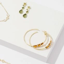 Latelita Venice Gemstone Hoop Earring Gold Peridot 8 Latelita Venice Gemstone Hoop Earring Gold Peridot -Ornavique Sales venice gemstone hoop earring gold peridot 469209