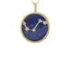 Latelita Zodiac Lapis Lazuli Gemstone Star Constellation Pendant Necklace Gold Aries