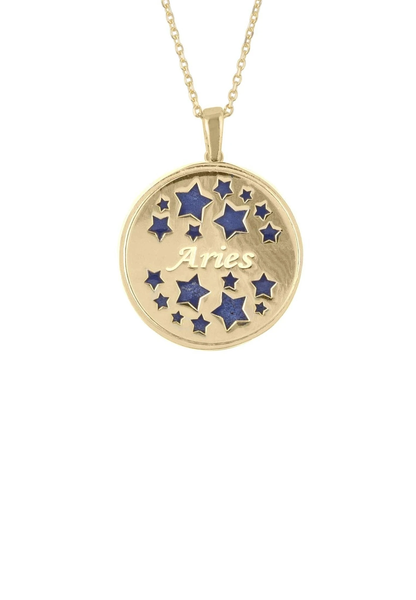 Latelita Zodiac Lapis Lazuli Gemstone Star Constellation Pendant Necklace Gold Aries 3 Latelita Zodiac Lapis Lazuli Gemstone Star Constellation Pendant Necklace Gold Aries - Image 3