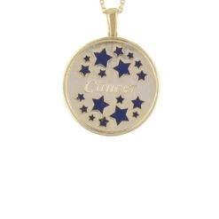 Latelita Zodiac Lapis Lazuli Gemstone Star Constellation Pendant Necklace Gold Cancer -Ornavique Sales zodiac lapis lazuli gemstone star constellation pendant necklace gold cancer 195246