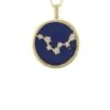Latelita Zodiac Lapis Lazuli Gemstone Star Constellation Pendant Necklace Gold Pisces