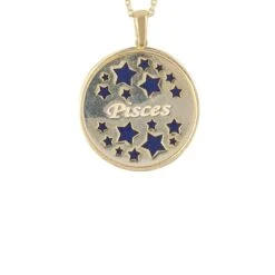 Latelita Zodiac Lapis Lazuli Gemstone Star Constellation Pendant Necklace Gold Pisces -Ornavique Sales zodiac lapis lazuli gemstone star constellation pendant necklace gold pisces 701641