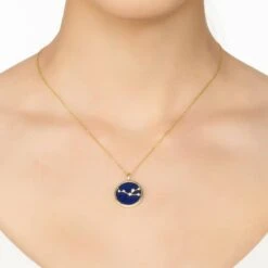 Latelita Zodiac Lapis Lazuli Gemstone Star Constellation Pendant Necklace Gold Taurus -Ornavique Sales zodiac lapis lazuli gemstone star constellation pendant necklace gold taurus 348655