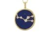 Latelita Zodiac Lapis Lazuli Gemstone Star Constellation Pendant Necklace Gold Taurus