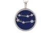 Latelita Zodiac Lapis Lazuli Gemstone Star Constellation Pendant Necklace Silver Gemini