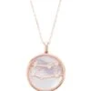 Latelita Zodiac Mother Of Pearl Gemstone Star Constellation Pendant Necklace Gemini