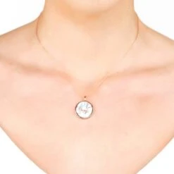 Latelita Zodiac Mother Of Pearl Gemstone Star Constellation Pendant Necklace Libra -Ornavique Sales zodiac mother of pearl gemstone star constellation pendant necklace libra 323156