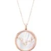 Latelita Zodiac Mother Of Pearl Gemstone Star Constellation Pendant Necklace Pisces