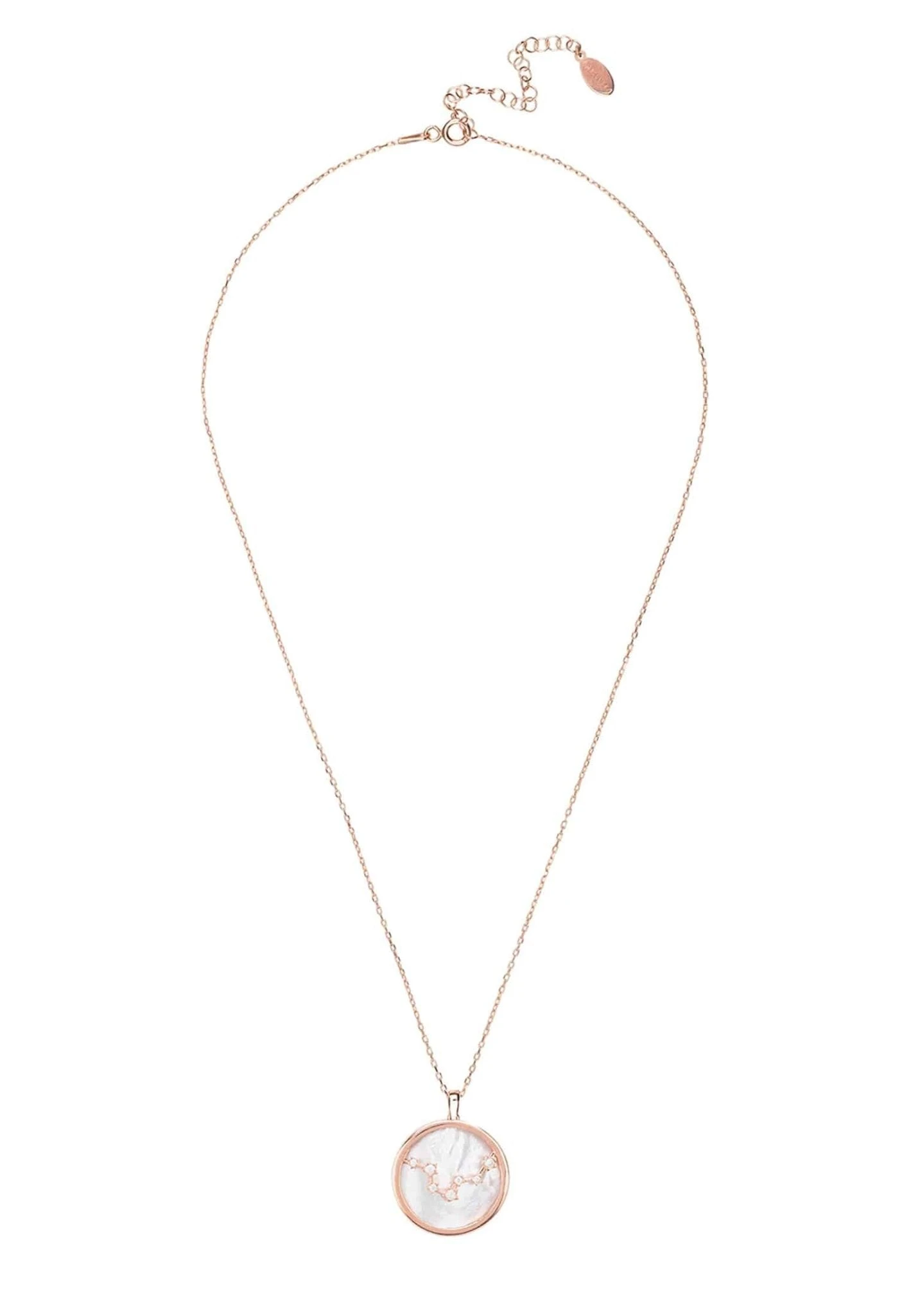 Latelita Zodiac Mother Of Pearl Gemstone Star Constellation Pendant Necklace Pisces 4 Latelita Zodiac Mother Of Pearl Gemstone Star Constellation Pendant Necklace Pisces - Image 4